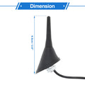 UXCELL AM/FM Radio Signal Antenna Mount 6.5cm Car Radio Aerial with 15-300cm Cable Black Rubber ABS Metal Automotive Electronics