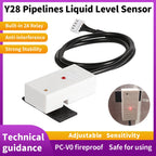 5/12/24V XKC-Y28 Capacitive Liquid&Water Level Sensor for 11mm+Diameter Tubes Pipelines & 0-20mm Thickness Flat Tanks Containers