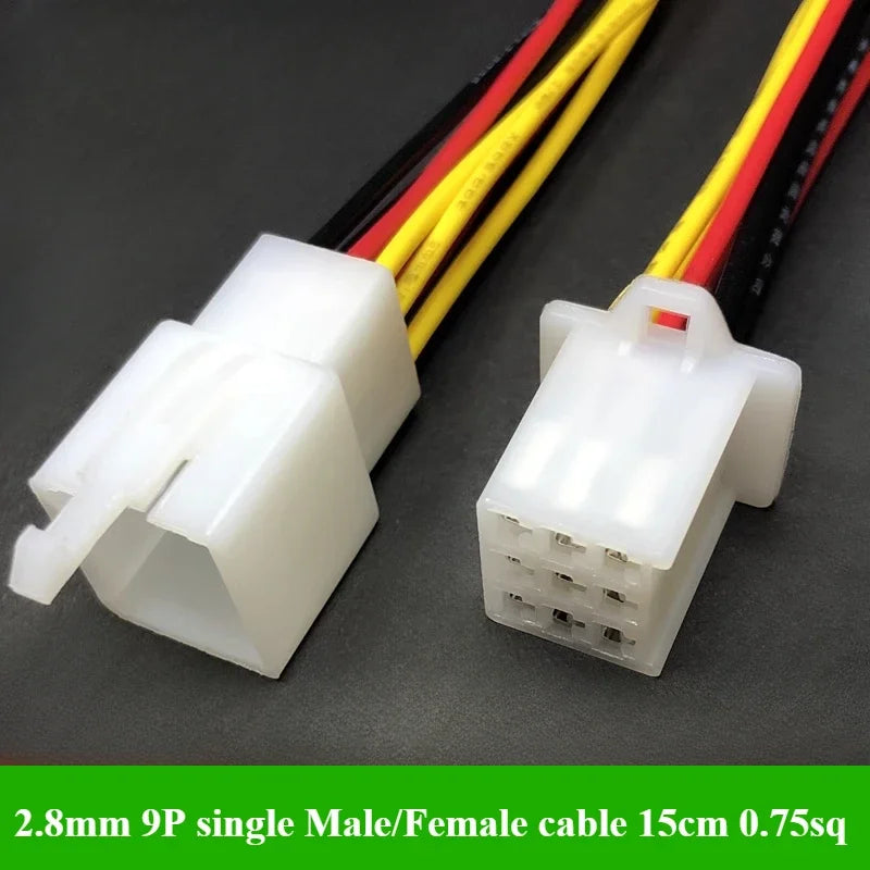 2.8mm 2/3/4/6/9 pin Automotive Quick connection Electrical wire connector Male Female cable terminal plug Kits Motorcycle