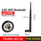 10Pc 2.4GHz Wifi uhf Antenna Omni Directional SMA Male TX2400-JZ-3 2.0dBi 2.4 GHz Mini Omnidirectional Antenna for communication
