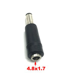 1-10pcs DC 4.8 X 1.7 MM Female Jack Plug Adapter Connectors to 5.5×2.1 or 5.5×2.5 MM Male Tips Power Adaptor