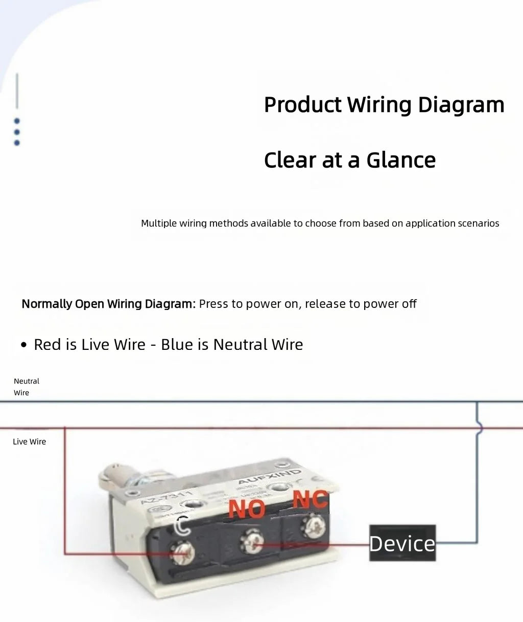 10A 250V AZ Waterproof Microswitch Travel Micro Limit Switch Small Horizontal Roller Lever AZ-7312 AZ-7311 AZ-7121 AZ-7310 TZ