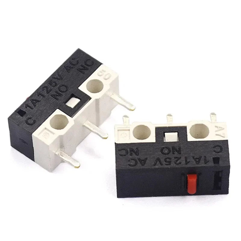 20PCS 3Pins 1A 125V Mini Micro Limit Switch Terminals SPDT Roller Arc Lever Snap Action Push Micro Mouse Switches C NO NC PCB