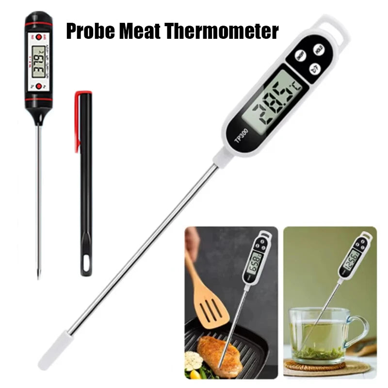 Probe Type Meat Thermometer Digital Kitchen Thermometer Cooking Milk Food BBQ TP300 Electronic Food Temperature Gauge Tools