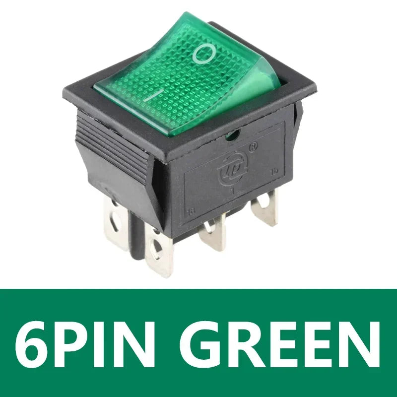 5/20Pcs KCD4 4/6Pin Snap-in Switch ON/OFF Rocker Switch Led Light Toggle Switches 25x31mm 16A 250V AC