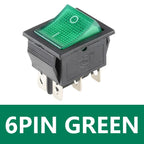 5/20Pcs KCD4 4/6Pin Snap-in Switch ON/OFF Rocker Switch Led Light Toggle Switches 25x31mm 16A 250V AC