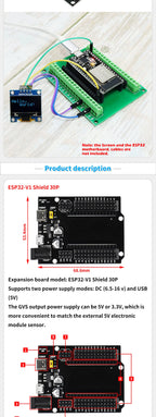 ESP32 Development Board WiFi and Bluetooth Ultra-Low Power Consumption Dual Core ESP-32 ESP-32S ESP 32 Similar ESP8266