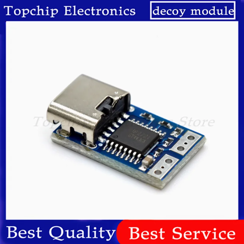 5pcs PDC004-PD PD decoy module Ip2721 PD23.0 to DC DC trigger extension cable QC4 charger 9V 12V 15V 20V IP2721