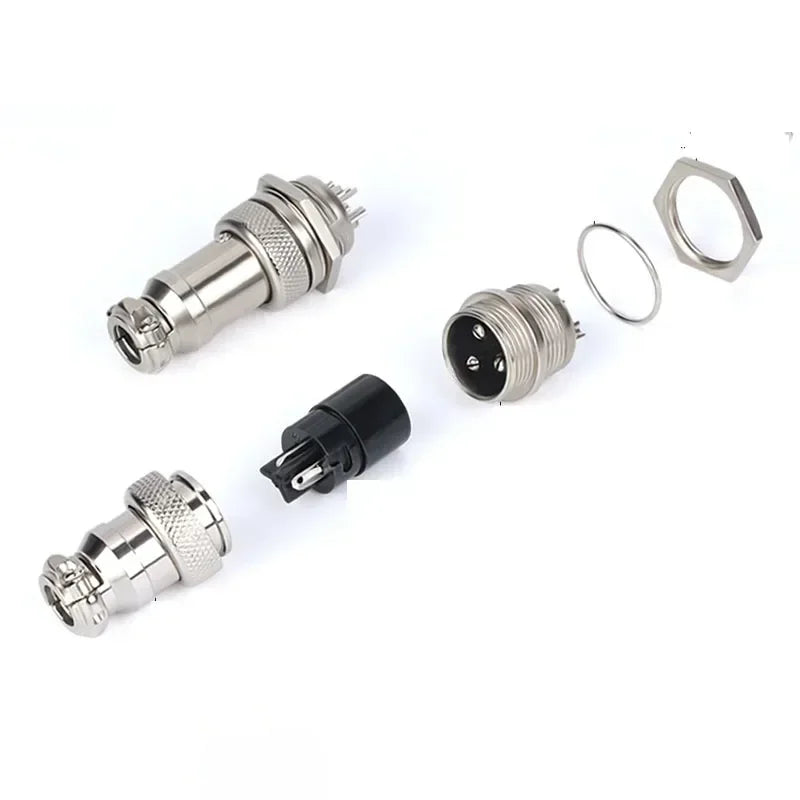 5/10/20 Packs GX12 GX16 GX20 Compatible Aviation Plug 2 3 4 5 6 7 8 9 10 12 14 15Pin M/F, Waterproof Circular Connector