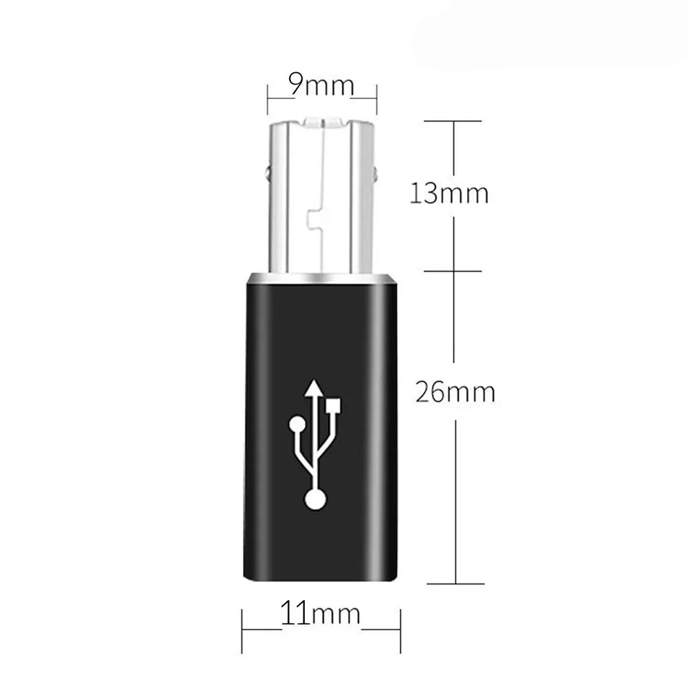 USB B Male to USB Type C Female Adapter For MIDI Controller Data Transfer Converter For HP Canon Lexmark Printer Scanner Copier