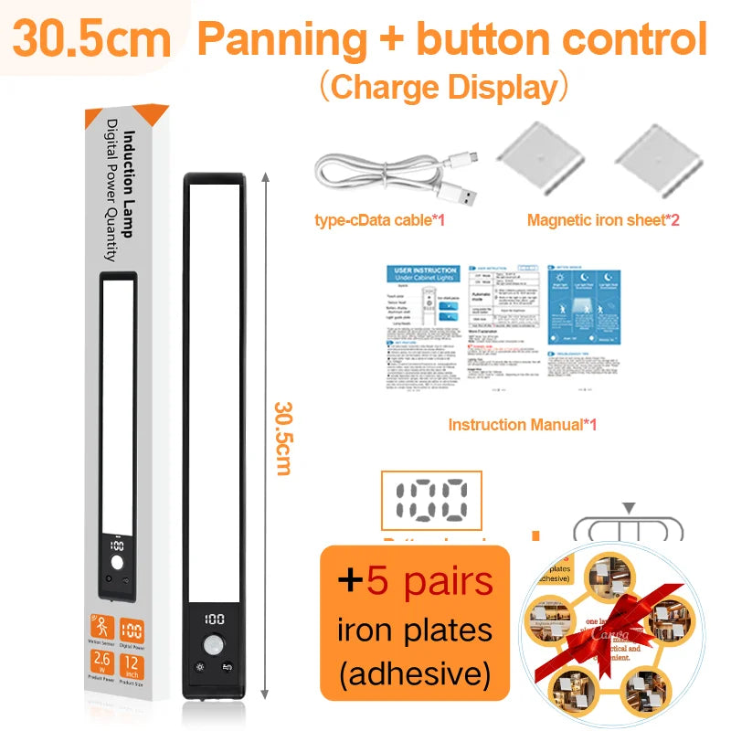 Night Light Motion Sensor LED Light Plug/Rechargeable Lamps Children'S Night Light Wireless Night Lamp for Bedside Table Bedroom