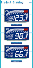 Wholesale Customization SJXDGN075 Wide Temperature Digital Display LCD Screen HTN Anti Glare Segment Code Screen for Motorcycles