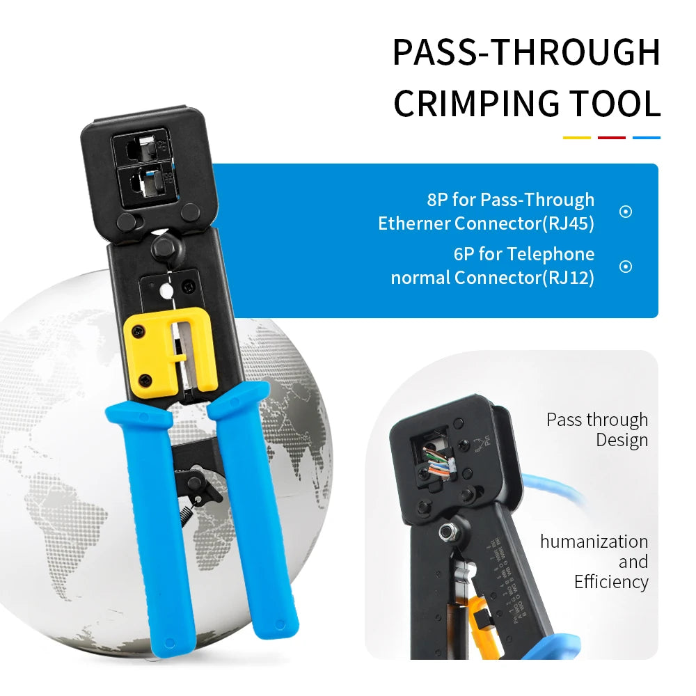 RJ45 Crimper Hand Network Tools Pliers RJ12 Cat5 Cat6 8p8c Cable Stripper Pressing Clamp Tongs Clip Multifunction
