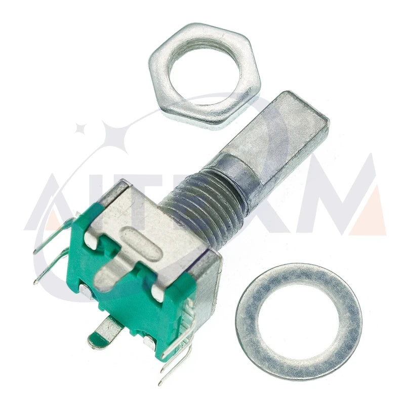 1-10PCS EC11 Rotary Encoder Code Switch/EC11/Audio Digital Potentiometer With Switch 5Pins Handle Length 20mm