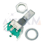1-10PCS EC11 Rotary Encoder Code Switch/EC11/Audio Digital Potentiometer With Switch 5Pins Handle Length 20mm
