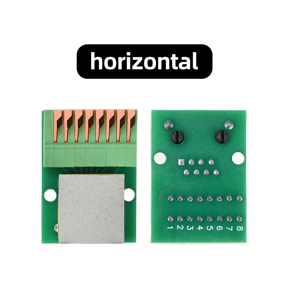Solderless RJ45 Terminal Block DIN Rail Mount Gigabit Shielded Ethernet Breakout Board FR4 Material For PLC Security Monitoring
