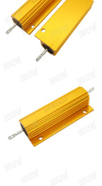100W 0.01 ~ 100K Aluminum Power Metal Shell Case Wirewound Resistor 0.1 0.5 1 1.5 2 6 8 10 20 100 150 200 300 1K 10K ohm RX24