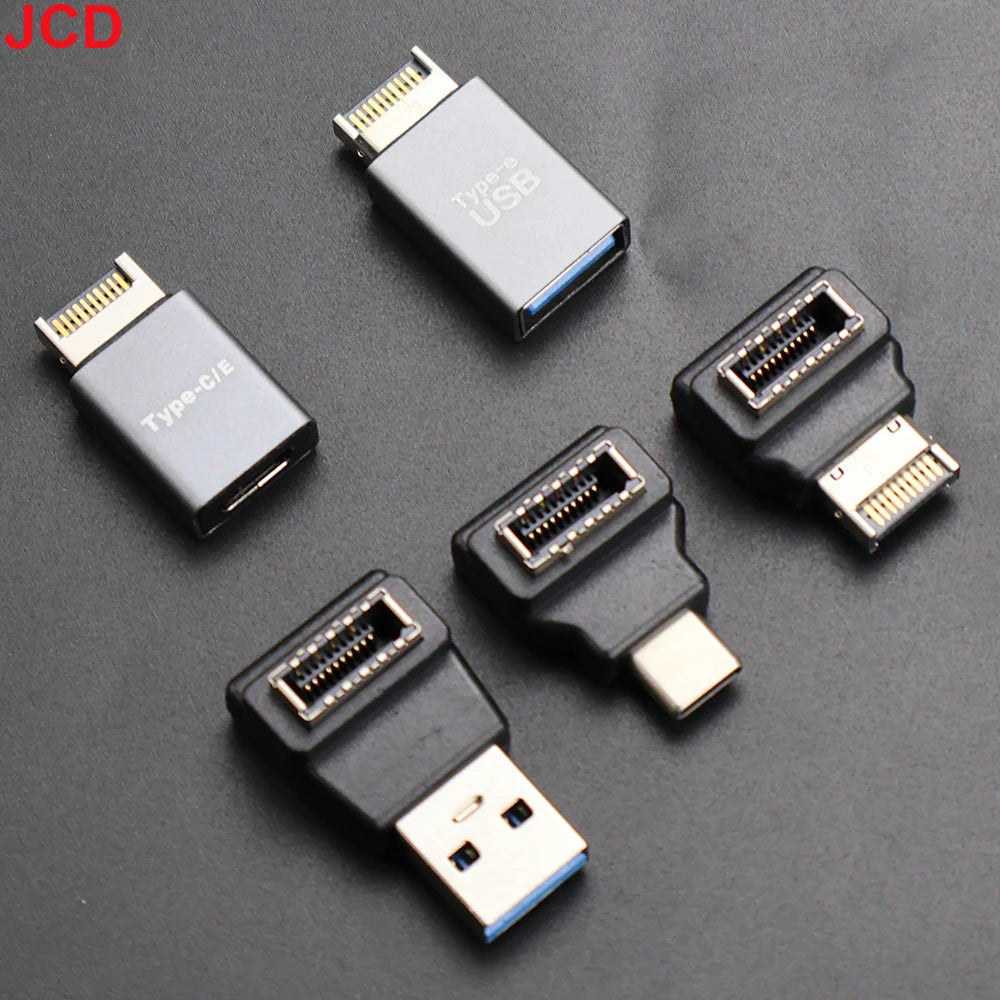 JCD Desktop Computer Motherboard Cable Adapter Connector USB 3.1 Front Panel Header Type C to Type E Expansion Plug Converter
