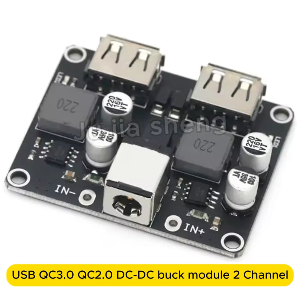 USB QC2.0 QC3.0 DC-DC Step-Down Module Buck Converter 6-32V 9V 12V 24V to 5V Fast Charger Circuit Board