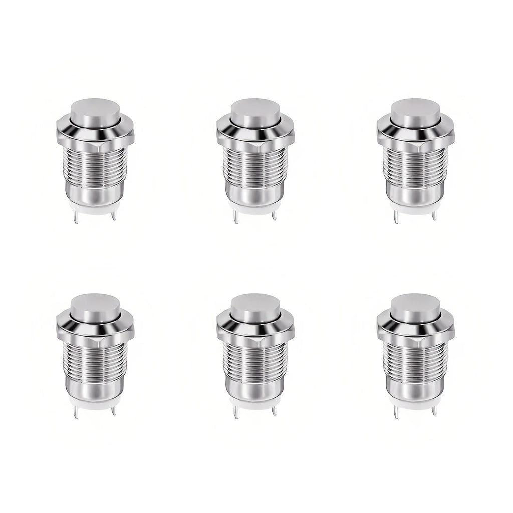 12mm Metal Button Switch Waterproof 1NO 3A High Head Momentary Suitable for Doorbells Car Start Horns Computer Automatic Reset