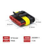 20/50/100Sets 1.5 Series AMP Automobile Connectors 1/2/3/4/5/6 Pin Super Seal Waterproof  Electrical Wire Connector PA66 Nylon