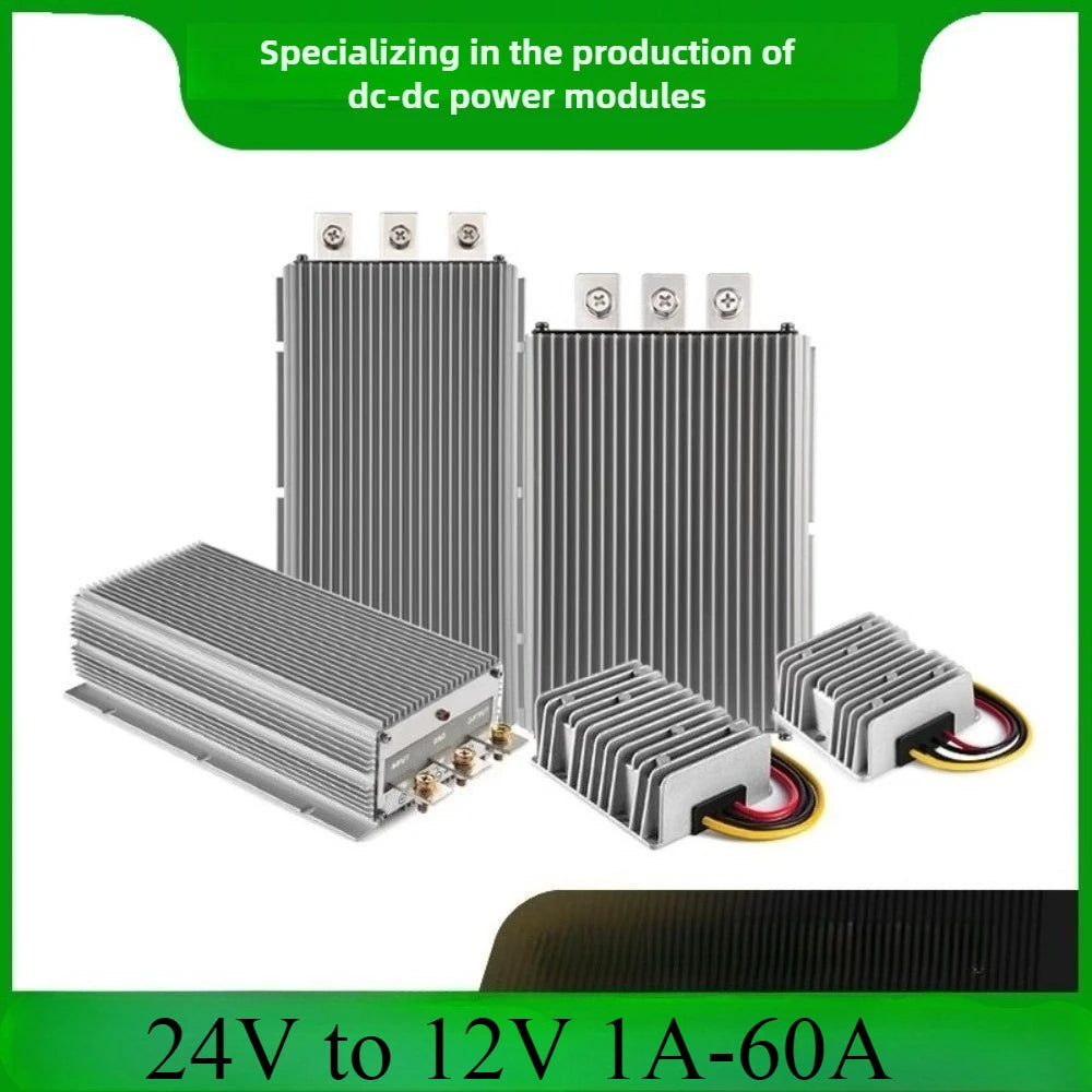 24V to 12V 1A-60A Power Converter DC Step Down 24 Volt to 12 Volt Buck Module Buck Regulator Voltage Transformer