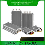 24V to 12V 1A-60A Power Converter DC Step Down 24 Volt to 12 Volt Buck Module Buck Regulator Voltage Transformer