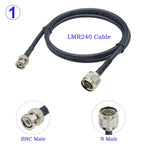 LMR240 Cable BNC Male Plug to N Male/N Female Jack Connector 50 Ohm 50-4 Pigtail RF Coaxial Jumper 4G 5G LTE Extension Cord