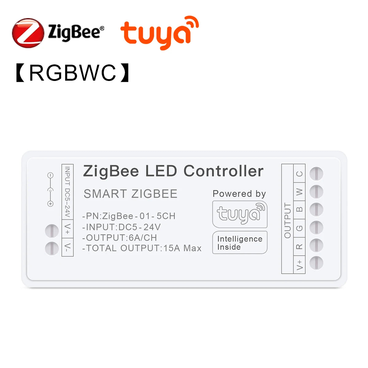 WiFi LED Strip Lights Switch LED Controller Zigbee 3.0 DC5V-24V Tuya CCT RGB RGBW RGBCCT COB Neon Tape Dimmable Smart Dimmer