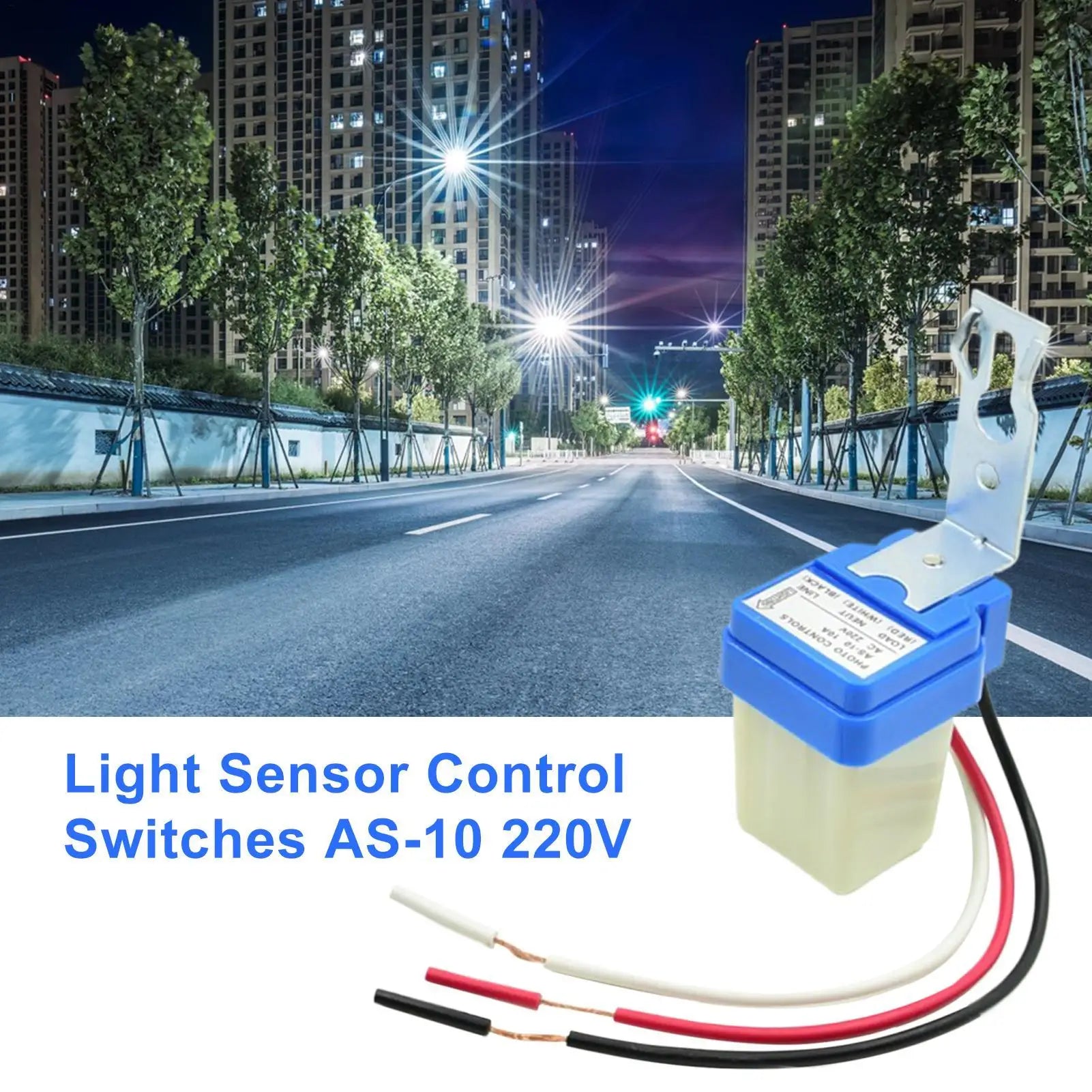 Automatic Auto On Off Photocell street Light Switch DC AC 220V 50-60Hz 10A Photo Control Photoswitch Sensor Switch