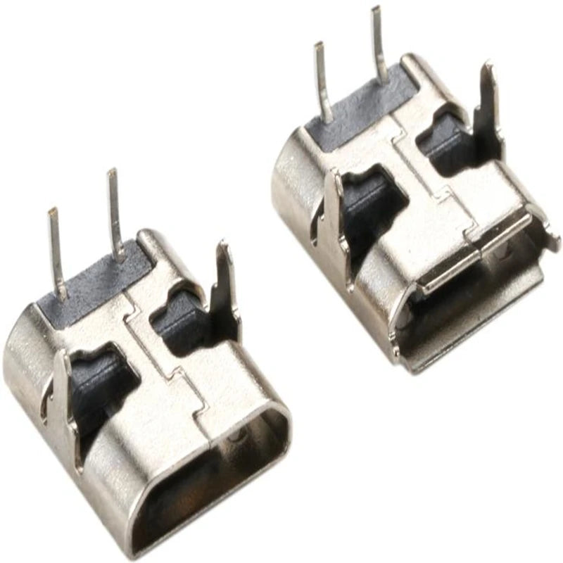 10-100pcs Micro USB Connector 2pin DIP2 SMD2 180 Degree Rotating Vertical B-Type Female Socket Charging Curl and Flat Port Dock