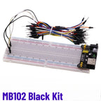 MB102 Breadboard Power Module 3.3V/5V MB-102 830 Points Prototype Bread Board for Arduino Kit 10/20/30cm Dupont Wire 65pcs Cable