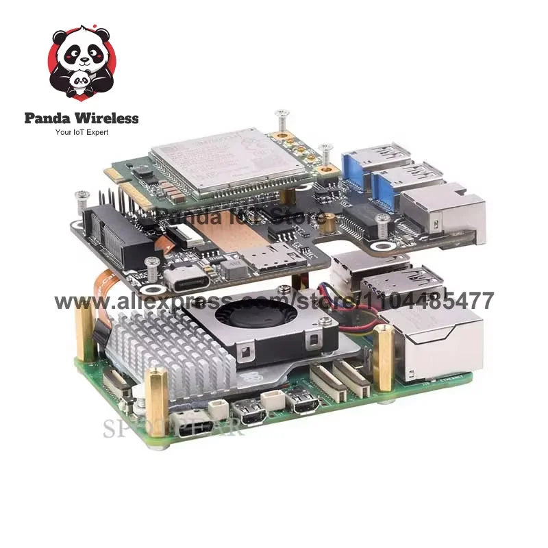 STOCK! Rasberry Pi 5 PCIe Mini PCIe 4G LTE Gigabit Ethernet USB HUB HAT with SIM7600E SIM7600SA-H SIM7600G EC25-AUX EG25 Module