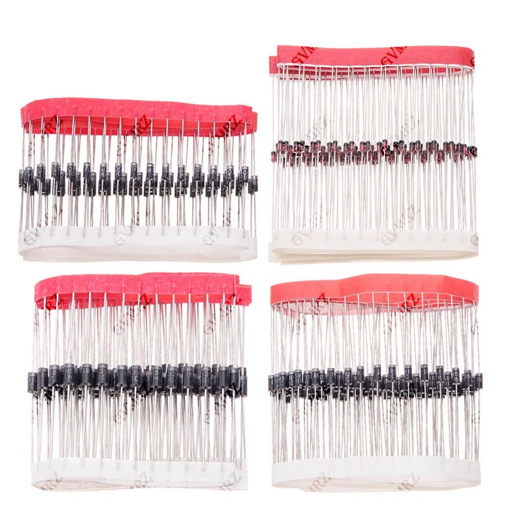1N Series Rectifier/Schottky 1N4001 1N5399 Diode Assortment Encapsulated Diode 1N4007 45mil 1N5817 1N4937 1N5819 1N60 1N914