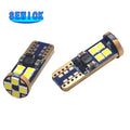 100Pcs T10 CANBUS 12SMD 3030 12V-24V White Car Side Tail Light Bulb t10 canbus Error Free w5w 194 168 led Car styling