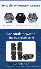 ip68 waterproof connector led connector2/3/4/5/6Pin Adapter terminal Outdoor rain proof of electric wireNo welding for screws