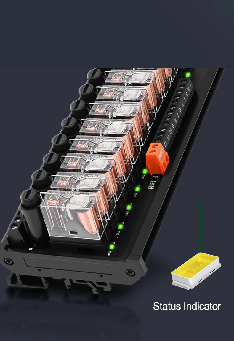 ENMG PNP/NPN Intermediate Relay Module G2R-1-E Control Module DC 24VDC One Open One Closed 16A 8/16 Way Screw Type Spring Inline