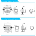 12mm 16mm 19mm 22mm Ultra Short Micro Stroke Stainless Steel Push Button Switch with LED Lamp Waterproof Self-reset/Momentary