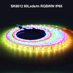 SK6812 WS2814 Led Strip 5050SMD 4 IN 1 60Leds/Pixels/M Individual Addressable Strip RGBW NW WW IP30/65/67 DC5V 12V 24V