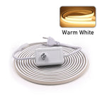 Dimmable COB LED Neon Strip Light 220V Dimmer Switch Power Kit High Density 288 LEDs Linear Lighting IP68 Waterproof Flex Ribbon