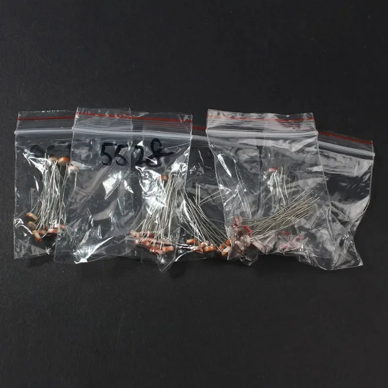 50PCS Photo Light Sensitive Resistor GL5506 GL5516 GL5528 GL5537 GL5539 Photoresistor Kit Photoconductive Resistance