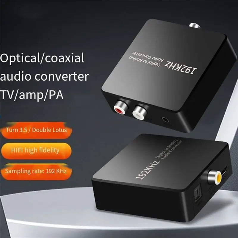 Voltvibe-RCA& 3.5Mm Output Digital To Analog Audio Converter Optical Coaxial Input For TV DVD Soundbar Systems