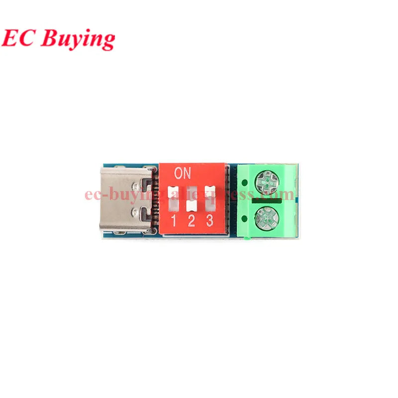 ZY12PDN Type-C USB-C PD2.0 PD3.0 to DC Fast Quick Charger Charging Trigger Polling Decoy Board Module 5V 9V 12V 15V 20V PDC004