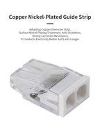 50Pcs Mini Quick Push in Connectors Hard Stainless Easy Electrical Splicing Terminal Blocks 2 3 4 5 6 8 Ports