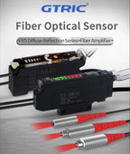 GTRIC Fiber Optic Sensor Amplifier,10-30V DC 3-wire PNP NO/NC NA41 ,Coaxial Non-coaxial Diffusion Optical,Photoelectric Sensor