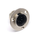 3/4/5pin Round Male/Female Metal XLR Speaker Panel mount socket Connector Adapter Audio Microphone Socket