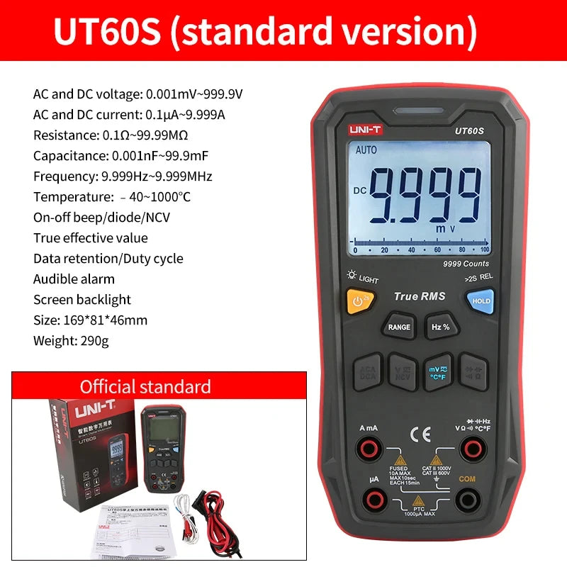 UNI-T Multimeter Professional UT890C UT890D+ UT89X UT89XD UT89XE UT60S UT60BT UT61B+ UT61D+ UT61E Plus Electrical Multi Meter