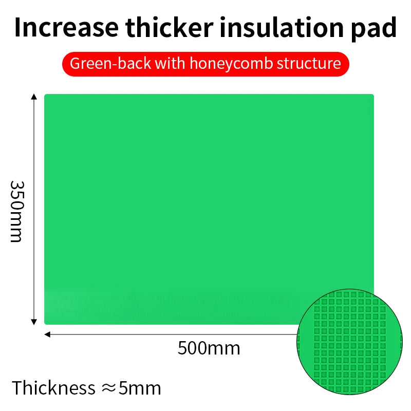 LUXIANZI 50*35CM ESD Silicone Soldering Mat For Motherboard Electronics Phone Repair Welding Anti-static Heat-Resistant Work Pad