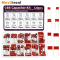 120pcs CBB Capacitor Assortment Kit Metallized Polypropylene Film Capacitors