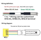 SHT20 SHT30 SHT40 temperature and humidity sensor waterproof stainless steel IIC module digital I2C probe